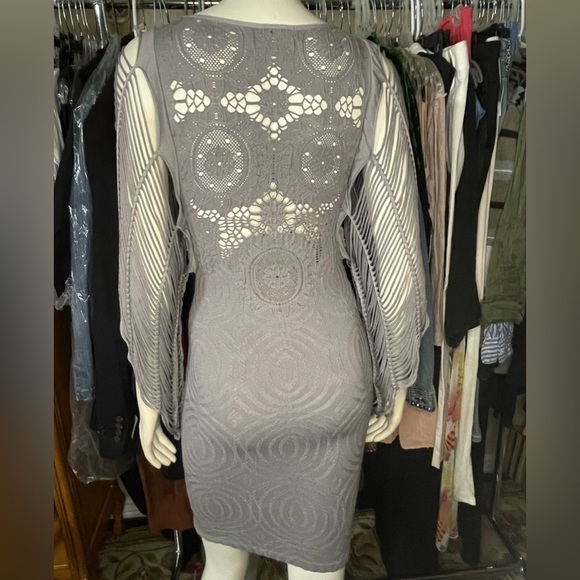 Dress Cage Sleeve Stretch Dress By Poof! MUST SEE ๐ Unique Flattering Dress - Picture 3 of 12